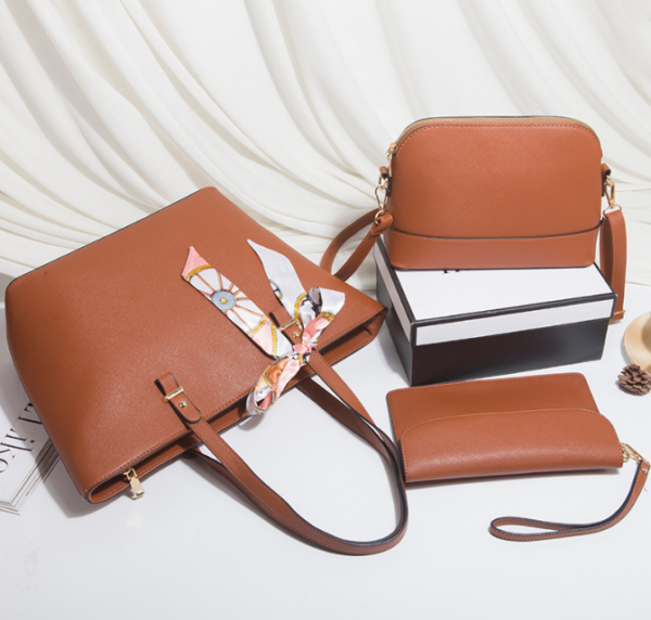 2024 new fashion trend carrying women's three-piece set retro single shoulder crossbody bag